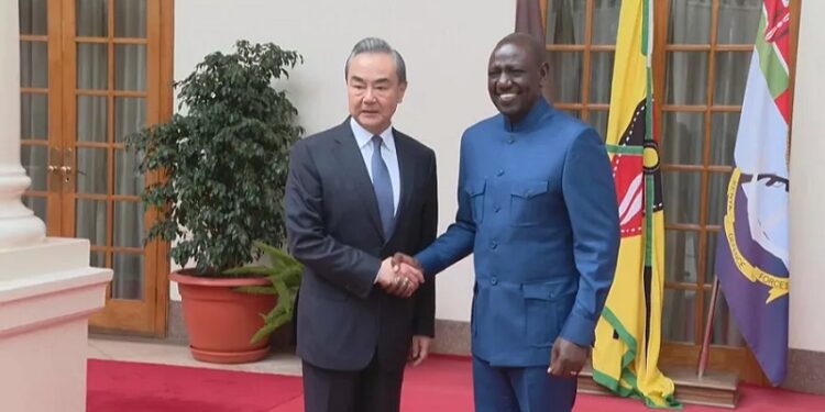 Kenya’s leader, William Ruto, meets with Chinese diplomat Wang Yi ahead of BRICS talks