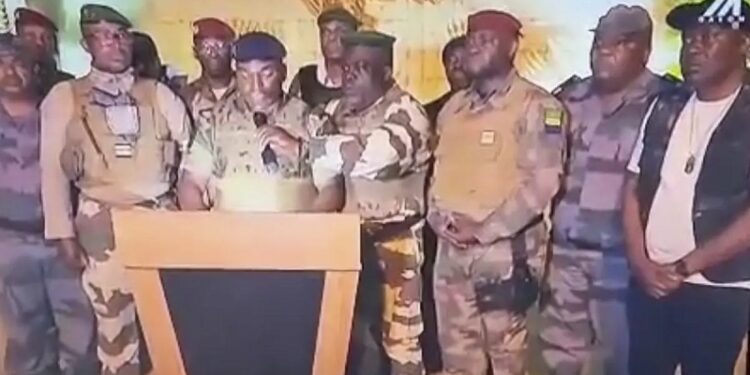 Gabon army officers say they have seized power after election in the country