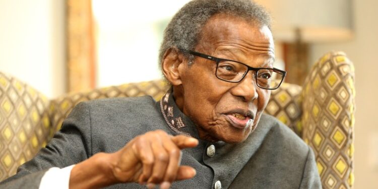 Zulu nationalist Mangosuthu Buthelezi, an important figure in the history of South Africa