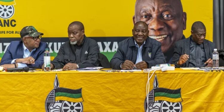 South African President joins key party meeting on new government formation