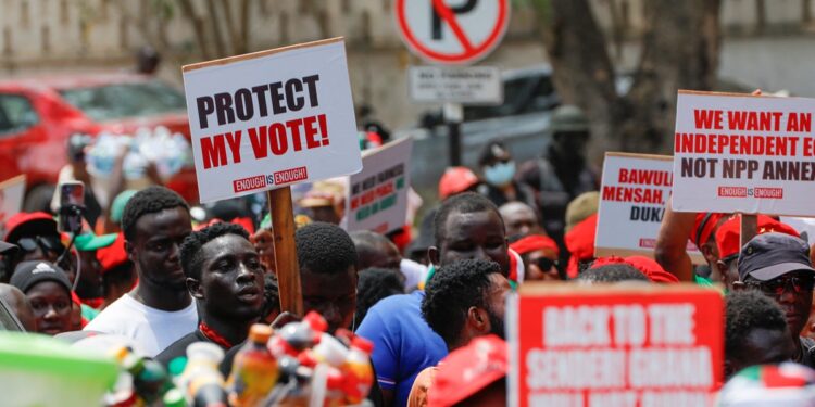 Ghana opposition holds protests against alleged voter roll irregularities
