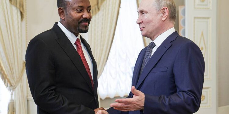 Ethiopian PM Abiy Ahmed meets Putin at BRICS Summit, pushes for stronger trade ties