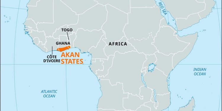 The Akan people in West Africa