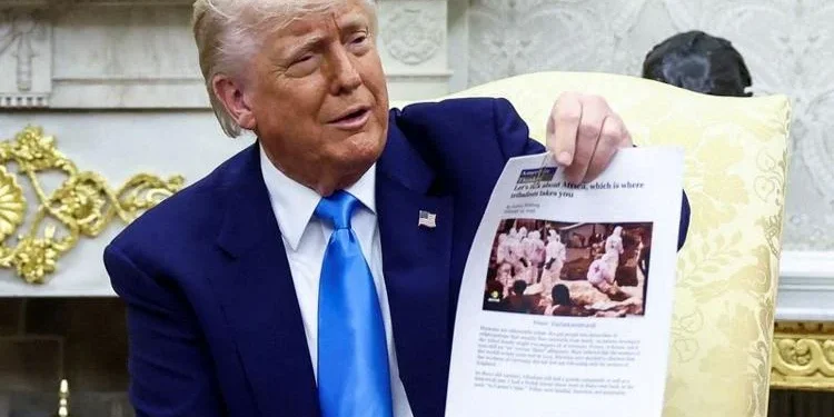 South Africa town leader ‘sad’ about Trump’s misuse of white crosses video