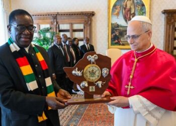 Zimbabwe’s President Mnangagwa meets Pope Leo XIV in the Vatican