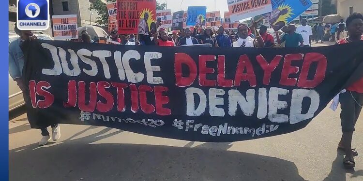 Nigeria: #FreeNnamdiKanu Protests kick off in Abuja