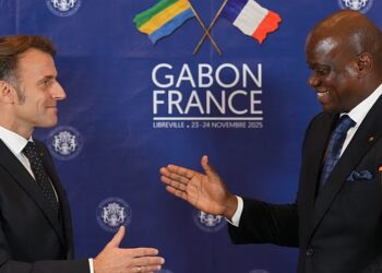 French President Emmanuel Macron continues his African tour in Libreville