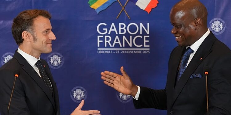 French President Emmanuel Macron continues his African tour in Libreville