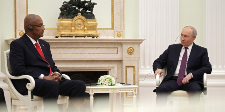 Russia’s Vladimir Putin hosts Seychelles President Patrick Herminie at Kremlin
