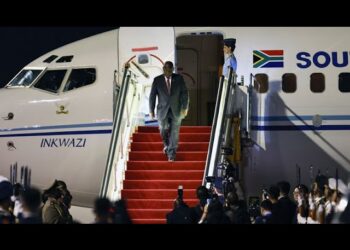 Cyril Ramaphosa arrive à Pékin pour le sommet Focac 2024