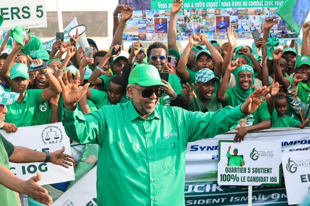 جيلة بين أنصاره قبيل الانتخابات الرئاسية في جيبوتي 