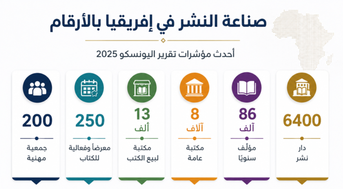 تعكس هذه الأرقام حيوية صناعة النشر في إفريقيا وإمكاناتها الكبيرة للنمو والتأثير الثقافي والمعرفي