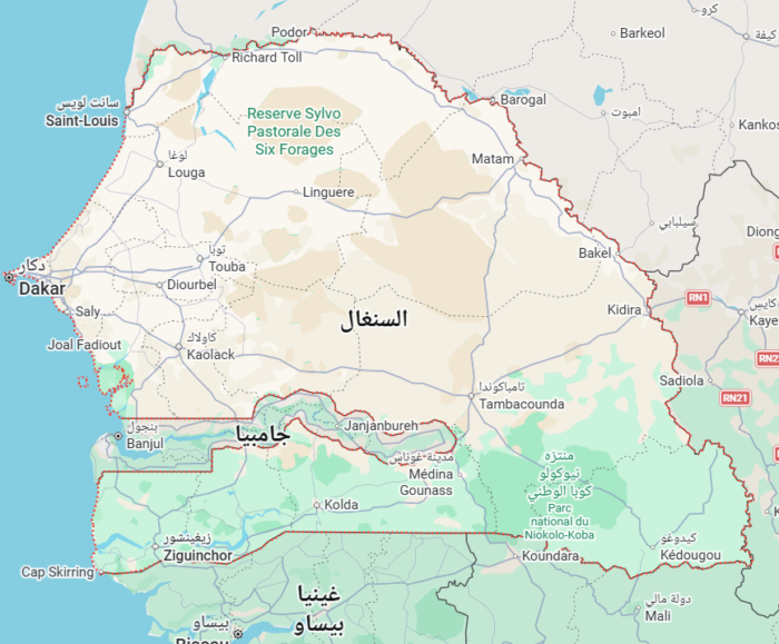 الحدود بين السنغال وغامبيا