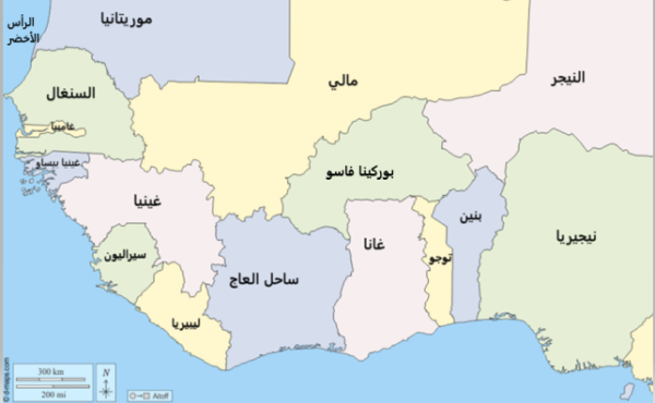 (خريطة 1): دول إقليم غرب إفريقيا (بتصرف)