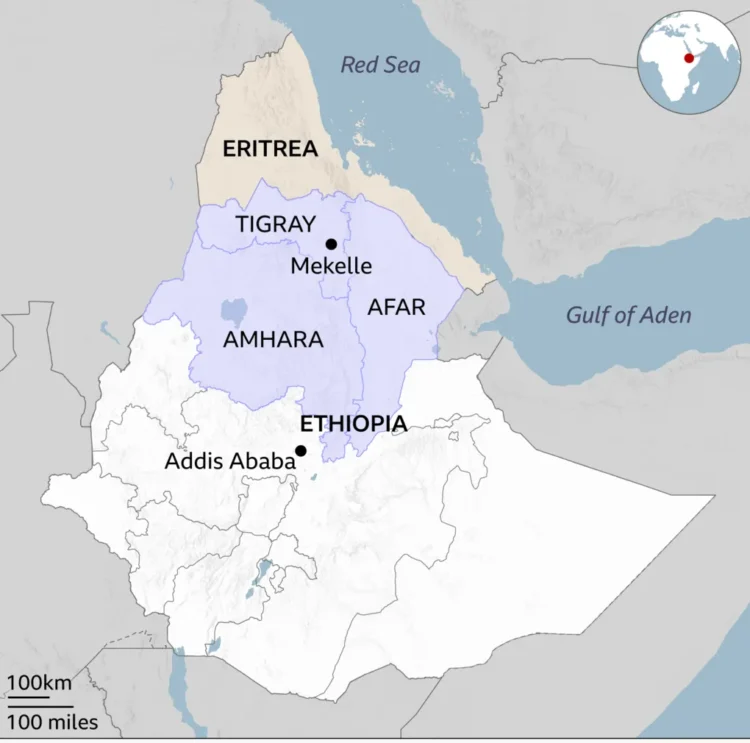 خريطة اثيوبيا